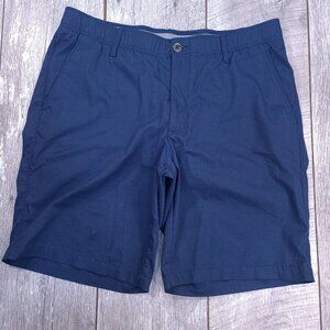 Under Armour Shorts Mens 36 UA Match Play Blue Novelty Flat Bermuda Stretch